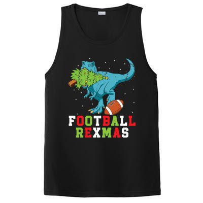 Football Rexmas Football Player Merry Xmas Christmas Day Funny Gift PosiCharge Competitor Tank