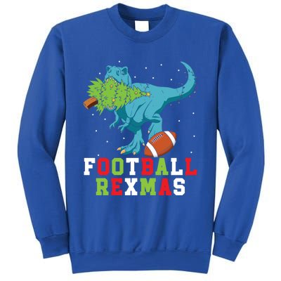 Football Rexmas Football Player Merry Xmas Christmas Day Funny Gift Sweatshirt