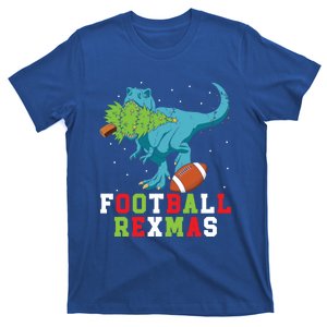 Football Rexmas Football Player Merry Xmas Christmas Day Funny Gift T-Shirt