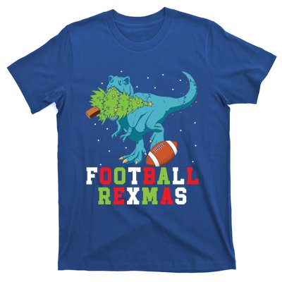 Football Rexmas Football Player Merry Xmas Christmas Day Funny Gift T-Shirt