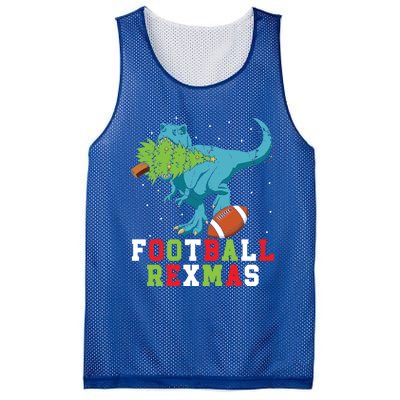 Football Rexmas Football Player Merry Xmas Christmas Day Funny Gift Mesh Reversible Basketball Jersey Tank