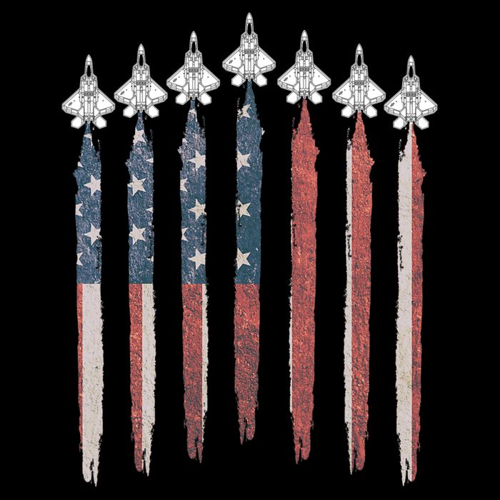 F22 Raptor Fighter Jet USA Flag Airplane F22 4th Of July Impact Tech Backpack
