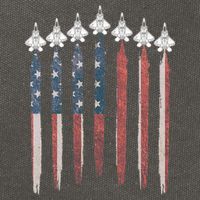 F22 Raptor Fighter Jet USA Flag Airplane F22 4th Of July Cotton Canvas Backpack