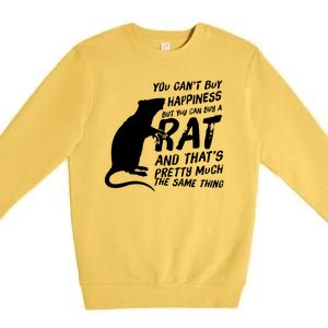 Funny Rat For Rat Lovers And Rat Owners Premium Crewneck Sweatshirt