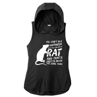 Funny Rat For Rat Lovers And Rat Owners Ladies PosiCharge Tri-Blend Wicking Draft Hoodie Tank