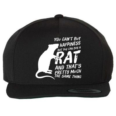 Funny Rat For Rat Lovers And Rat Owners Wool Snapback Cap