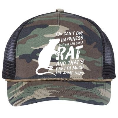 Funny Rat For Rat Lovers And Rat Owners Retro Rope Trucker Hat Cap