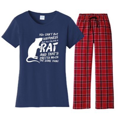 Funny Rat For Rat Lovers And Rat Owners Women's Flannel Pajama Set