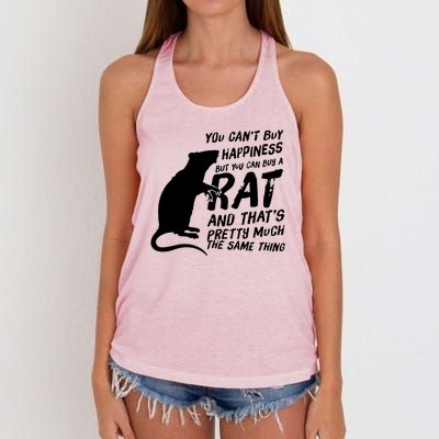 Funny Rat For Rat Lovers And Rat Owners Women's Knotted Racerback Tank