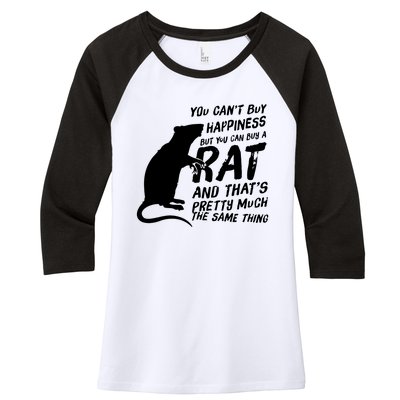 Funny Rat For Rat Lovers And Rat Owners Women's Tri-Blend 3/4-Sleeve Raglan Shirt