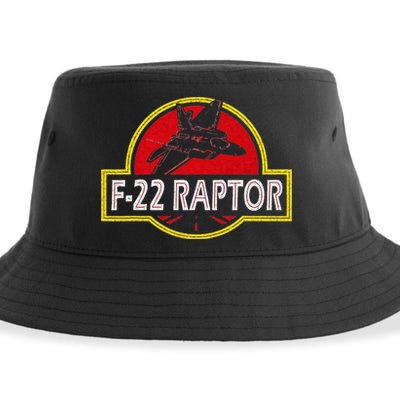 F22 Raptor Fighter Jet Pilot Airplane 4th of July Vintage Sustainable Bucket Hat