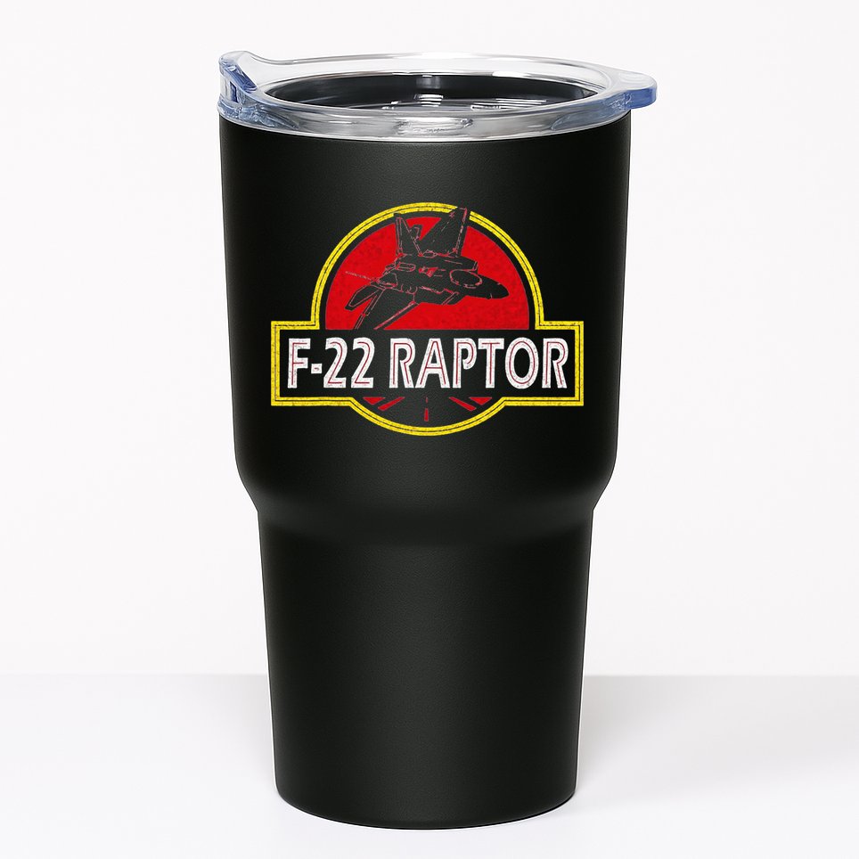F22 Raptor Fighter Jet Pilot Airplane 4th of July Vintage Tumbler