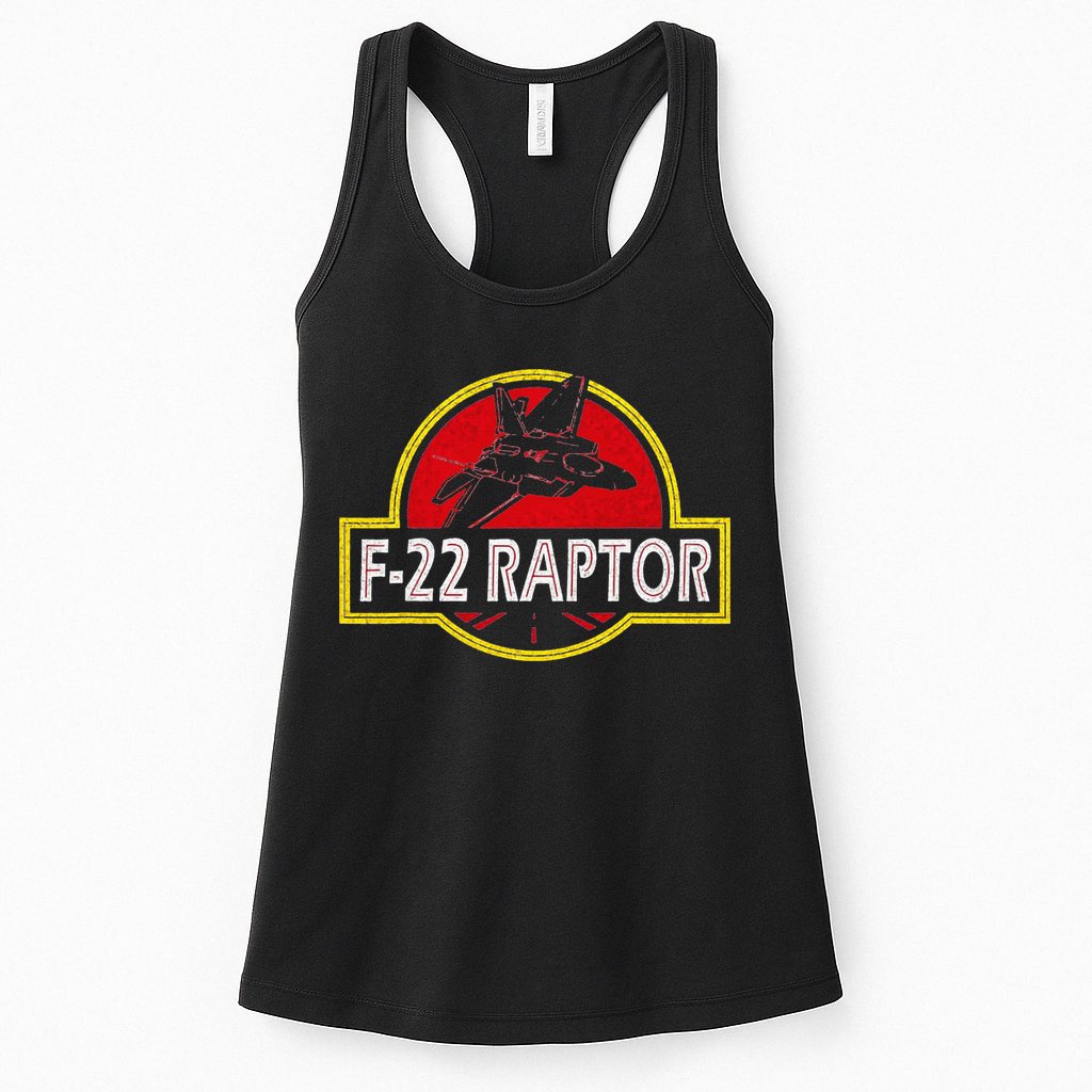 F22 Raptor Fighter Jet Pilot Airplane 4th of July Vintage Womens Tank Top