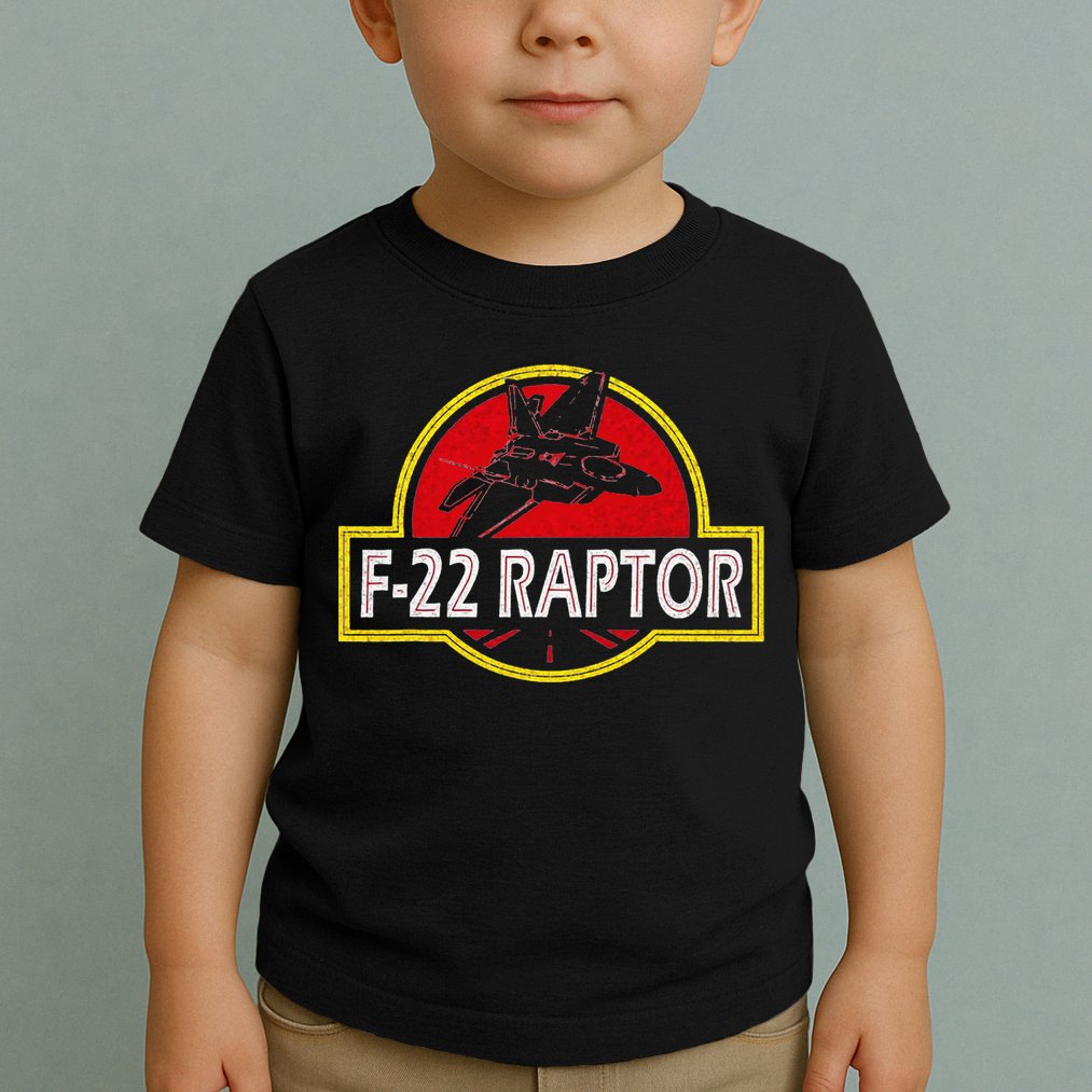 F22 Raptor Fighter Jet Pilot Airplane 4th of July Vintage Toddler T-Shirt