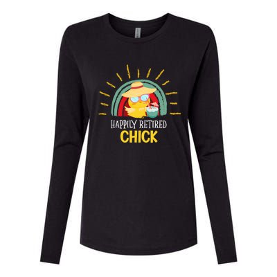 Funny Retirement For Retiree And Happily Retired Chick Gift Womens Cotton Relaxed Long Sleeve T-Shirt