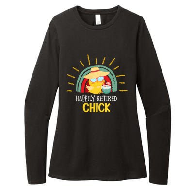 Funny Retirement For Retiree And Happily Retired Chick Gift Womens CVC Long Sleeve Shirt