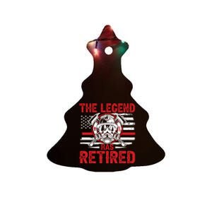 Fire Retired Firefighter Cool Gift Ceramic Tree Ornament