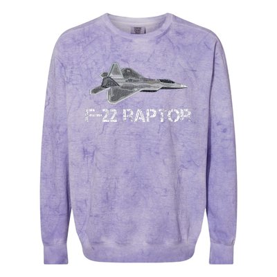 F22 Raptor Fighter Jet Military Pilot Colorblast Crewneck Sweatshirt