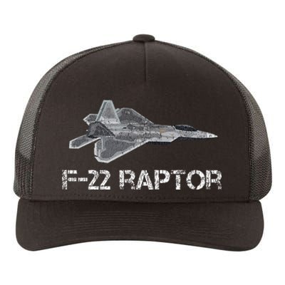 F22 Raptor Fighter Jet Military Pilot Yupoong Adult 5-Panel Trucker Hat