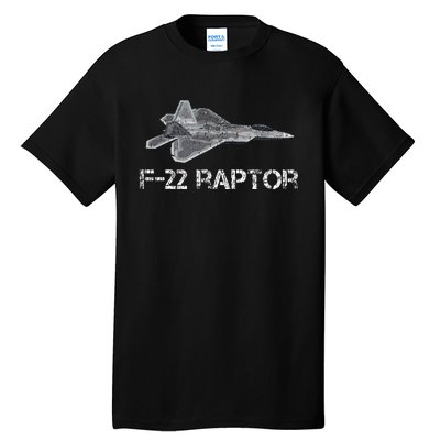 F22 Raptor Fighter Jet Military Pilot Tall T-Shirt