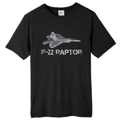 F22 Raptor Fighter Jet Military Pilot Tall Fusion ChromaSoft Performance T-Shirt