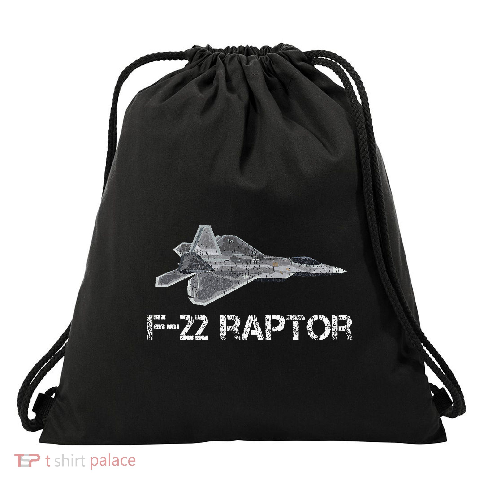 F22 Raptor Fighter Jet Military Pilot Drawstring Bag