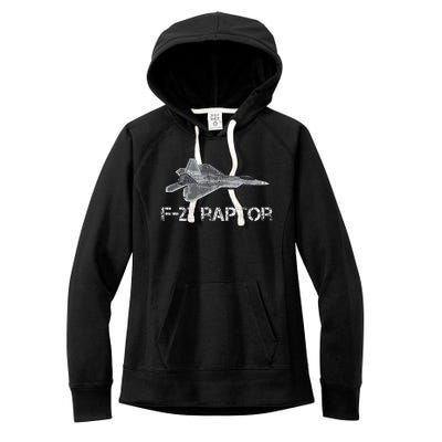 F22 Raptor Fighter Jet Military Pilot Women's Fleece Hoodie