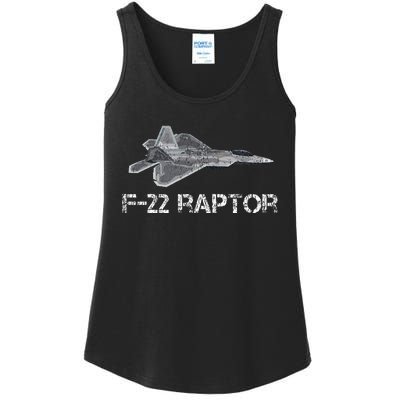 F22 Raptor Fighter Jet Military Pilot Ladies Essential Tank