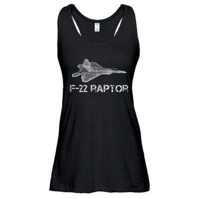 F22 Raptor Fighter Jet Military Pilot Ladies Essential Flowy Tank