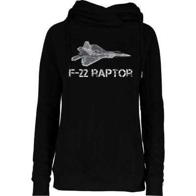 F22 Raptor Fighter Jet Military Pilot Womens Funnel Neck Pullover Hood