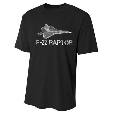 F22 Raptor Fighter Jet Military Pilot Performance Sprint T-Shirt