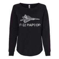 F22 Raptor Fighter Jet Military Pilot Womens California Wash Sweatshirt