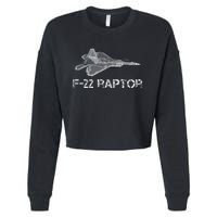 F22 Raptor Fighter Jet Military Pilot Cropped Pullover Crew