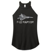 F22 Raptor Fighter Jet Military Pilot Women's Perfect Tri Rocker Tank