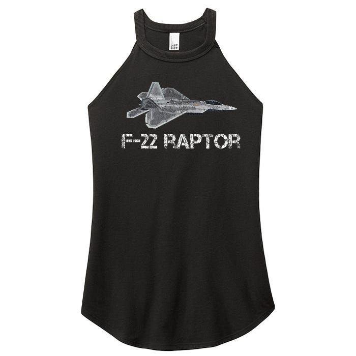 F22 Raptor Fighter Jet Military Pilot Women's Perfect Tri Rocker Tank