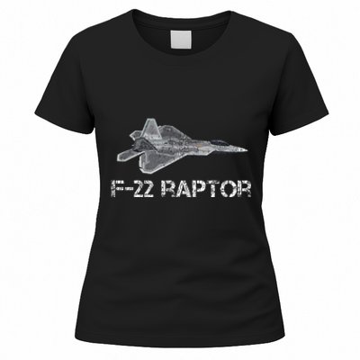 F22 Raptor Fighter Jet Military Pilot Women's T-Shirt