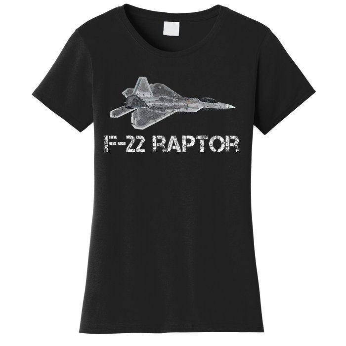 F22 Raptor Fighter Jet Military Pilot Women's T-Shirt