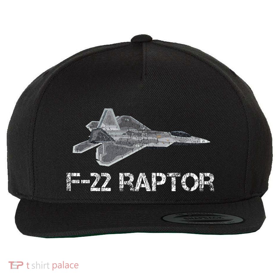 F22 Raptor Fighter Jet Military Pilot Wool Snapback Cap