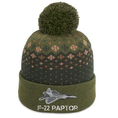 F22 Raptor Fighter Jet Military Pilot The Baniff Cuffed Pom Beanie