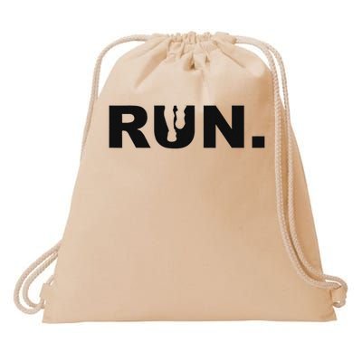 Funny Runner For Runner Best Run Sports For Run Lover Drawstring Bag