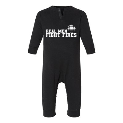 Firefighter Real Fight Fires Usa Cute Gift Infant Fleece One Piece