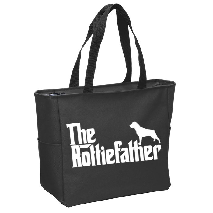 Funny Rottweiler Father Dad Shirts The Rottie Father Tee Zip Tote Bag