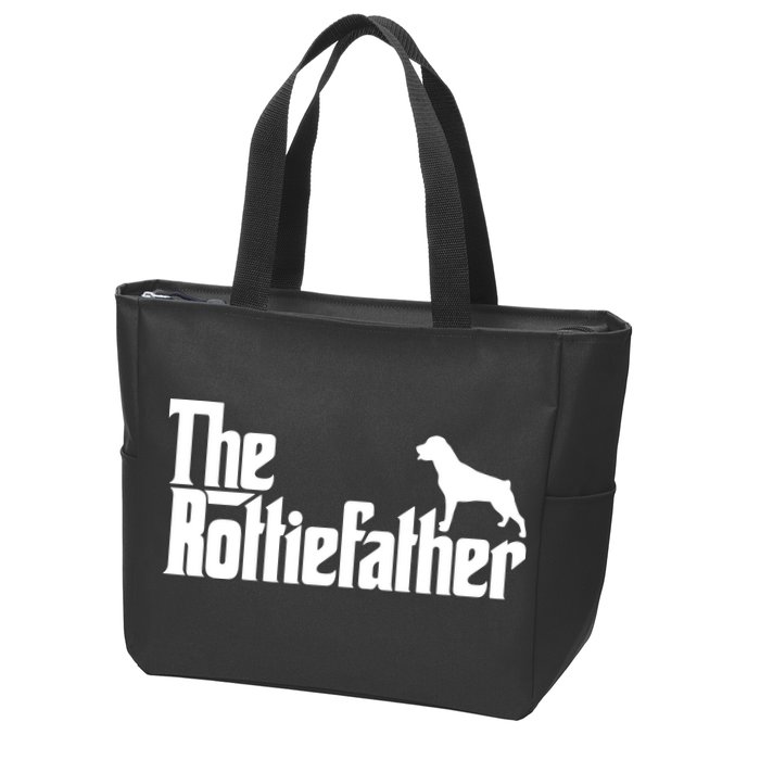 Funny Rottweiler Father Dad Shirts The Rottie Father Tee Zip Tote Bag