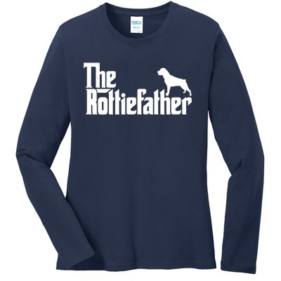 Funny Rottweiler Father Dad Shirts The Rottie Father Tee Ladies Long Sleeve Shirt