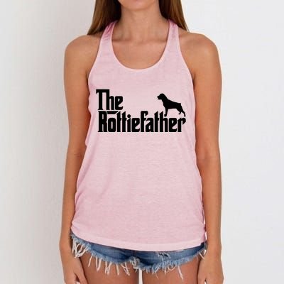 Funny Rottweiler Father Dad Shirts The Rottie Father Tee Women's Knotted Racerback Tank