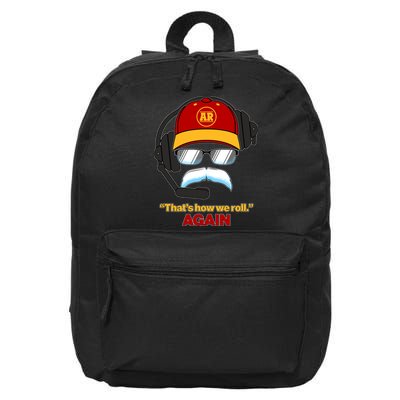 Funny Reid Frozen Mustache ThatS How We Roll Again 16 in Basic Backpack