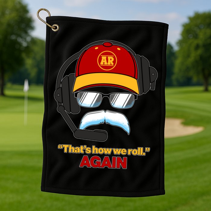 Funny Reid Frozen Mustache ThatS How We Roll Again Golf Towel