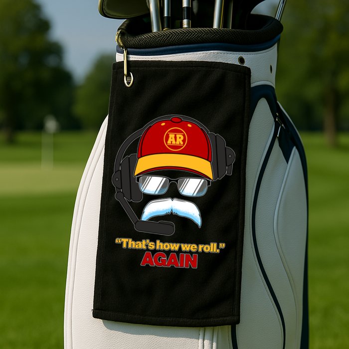 Funny Reid Frozen Mustache ThatS How We Roll Again Golf Towel