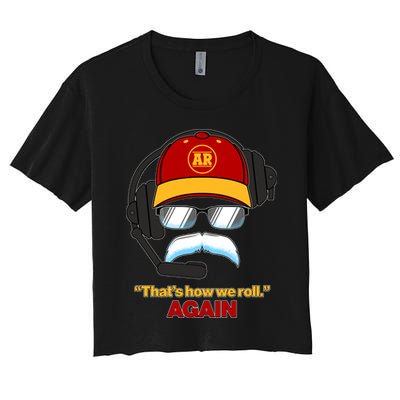 Funny Reid Frozen Mustache ThatS How We Roll Again Crop Top