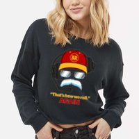 Funny Reid Frozen Mustache ThatS How We Roll Again Cropped Pullover Crew
